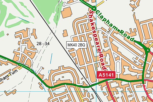 MK40 2BQ map - OS VectorMap District (Ordnance Survey) MK40 2BQ map - OS VectorMap District (Ordnance Survey)