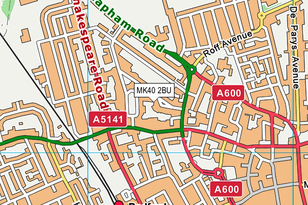 MK40 2BU map - OS VectorMap District (Ordnance Survey) MK40 2BU map - OS VectorMap District (Ordnance Survey)