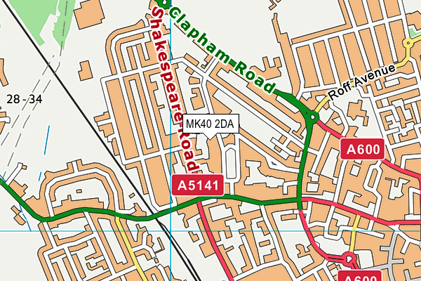 MK40 2DA map - OS VectorMap District (Ordnance Survey) MK40 2DA map - OS VectorMap District (Ordnance Survey)