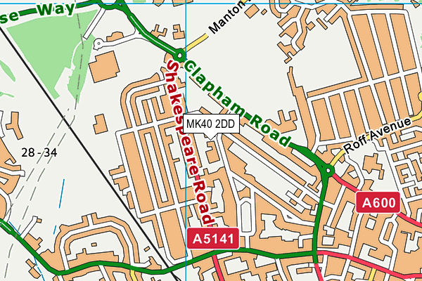 MK40 2DD map - OS VectorMap District (Ordnance Survey) MK40 2DD map - OS VectorMap District (Ordnance Survey)