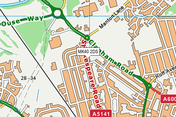 MK40 2DS map - OS VectorMap District (Ordnance Survey) MK40 2DS map - OS VectorMap District (Ordnance Survey)