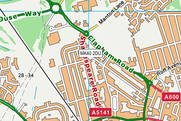 MK40 2DU map - OS VectorMap District (Ordnance Survey) MK40 2DU map - OS VectorMap District (Ordnance Survey)