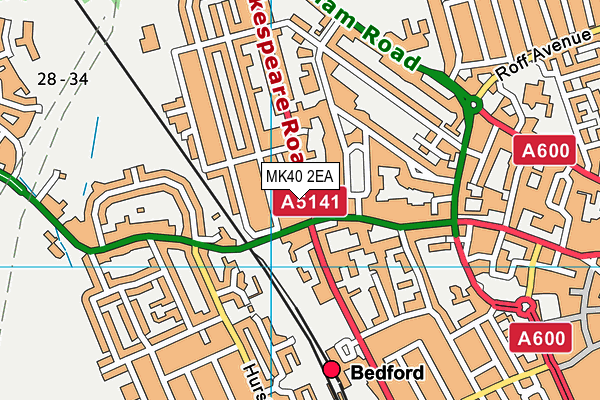 MK40 2EA map - OS VectorMap District (Ordnance Survey) MK40 2EA map - OS VectorMap District (Ordnance Survey)
