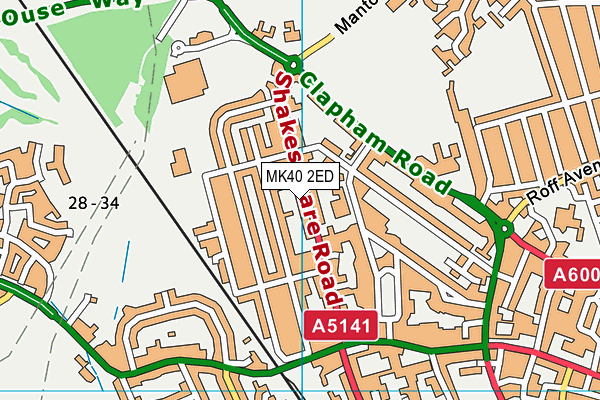 MK40 2ED map - OS VectorMap District (Ordnance Survey) MK40 2ED map - OS VectorMap District (Ordnance Survey)