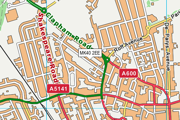 MK40 2EE map - OS VectorMap District (Ordnance Survey) MK40 2EE map - OS VectorMap District (Ordnance Survey)