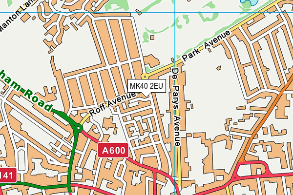 MK40 2EU map - OS VectorMap District (Ordnance Survey)