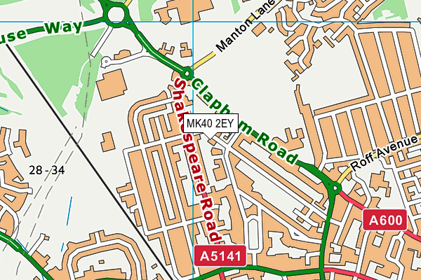MK40 2EY map - OS VectorMap District (Ordnance Survey) MK40 2EY map - OS VectorMap District (Ordnance Survey)