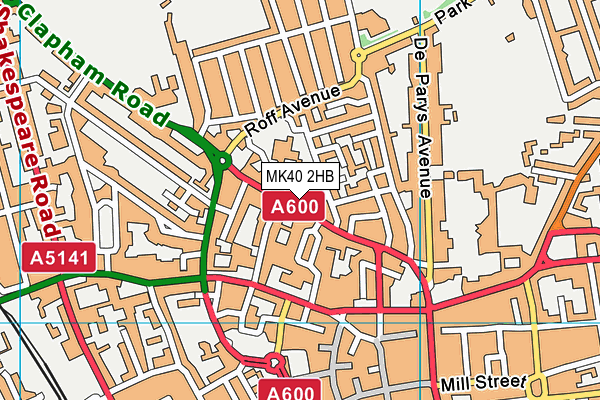 MK40 2HB map - OS VectorMap District (Ordnance Survey)