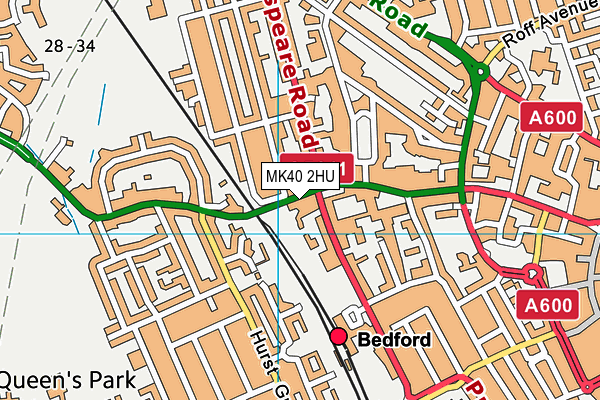 MK40 2HU map - OS VectorMap District (Ordnance Survey) MK40 2HU map - OS VectorMap District (Ordnance Survey)