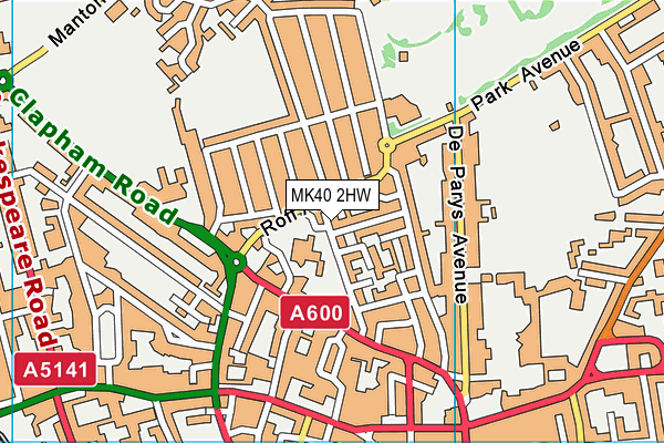 MK40 2HW map - OS VectorMap District (Ordnance Survey) MK40 2HW map - OS VectorMap District (Ordnance Survey)