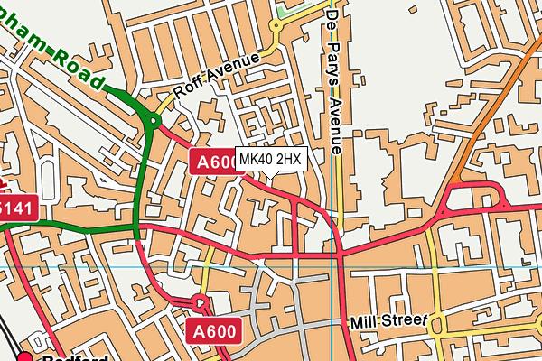 MK40 2HX map - OS VectorMap District (Ordnance Survey) MK40 2HX map - OS VectorMap District (Ordnance Survey)
