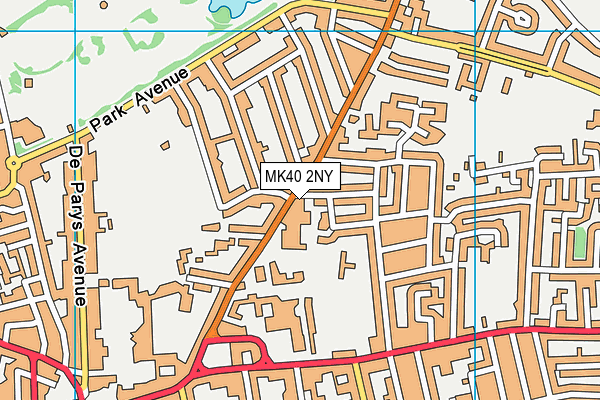 MK40 2NY map - OS VectorMap District (Ordnance Survey) MK40 2NY map - OS VectorMap District (Ordnance Survey)