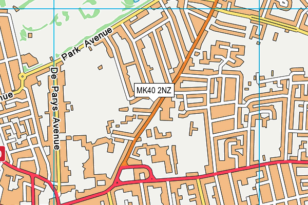 MK40 2NZ map - OS VectorMap District (Ordnance Survey) MK40 2NZ map - OS VectorMap District (Ordnance Survey)