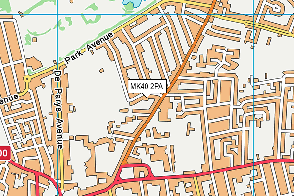 MK40 2PA map - OS VectorMap District (Ordnance Survey) MK40 2PA map - OS VectorMap District (Ordnance Survey)
