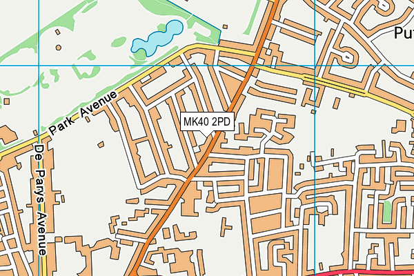 MK40 2PD map - OS VectorMap District (Ordnance Survey) MK40 2PD map - OS VectorMap District (Ordnance Survey)