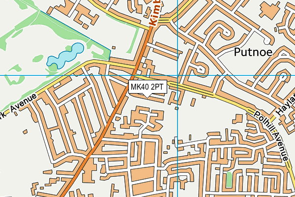 MK40 2PT map - OS VectorMap District (Ordnance Survey) MK40 2PT map - OS VectorMap District (Ordnance Survey)