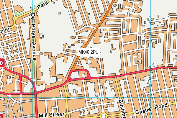 MK40 2PU map - OS VectorMap District (Ordnance Survey) MK40 2PU map - OS VectorMap District (Ordnance Survey)
