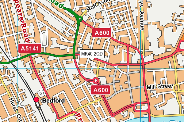 MK40 2QD map - OS VectorMap District (Ordnance Survey) MK40 2QD map - OS VectorMap District (Ordnance Survey)