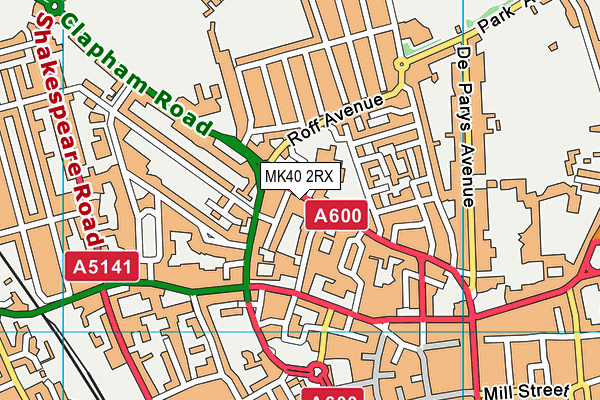 MK40 2RX map - OS VectorMap District (Ordnance Survey) MK40 2RX map - OS VectorMap District (Ordnance Survey)