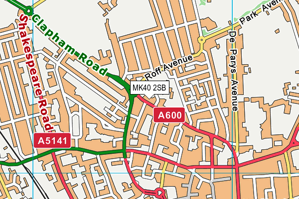 MK40 2SB map - OS VectorMap District (Ordnance Survey) MK40 2SB map - OS VectorMap District (Ordnance Survey)