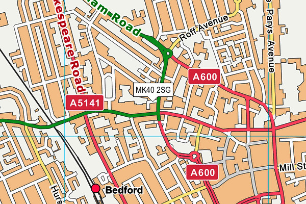 MK40 2SG map - OS VectorMap District (Ordnance Survey)