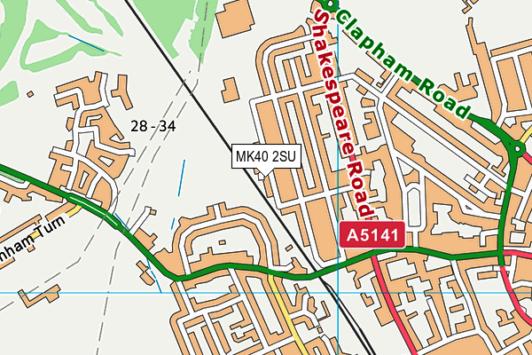 MK40 2SU map - OS VectorMap District (Ordnance Survey) MK40 2SU map - OS VectorMap District (Ordnance Survey)