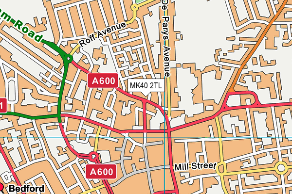 MK40 2TL map - OS VectorMap District (Ordnance Survey)