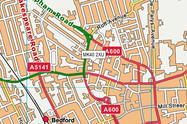 MK40 2XU map - OS VectorMap District (Ordnance Survey) MK40 2XU map - OS VectorMap District (Ordnance Survey)