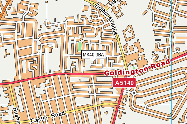 MK40 3BA map - OS VectorMap District (Ordnance Survey) MK40 3BA map - OS VectorMap District (Ordnance Survey)