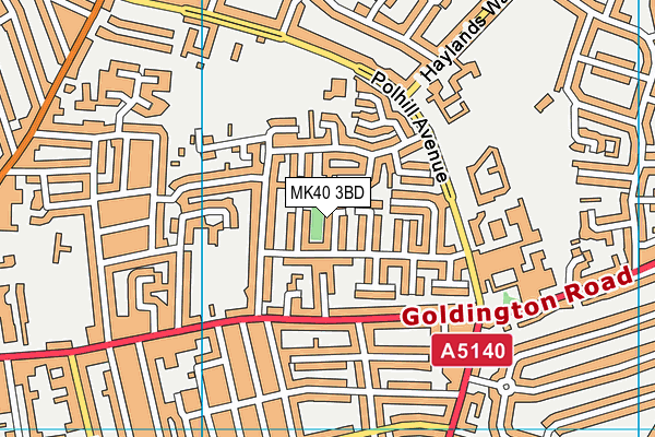 MK40 3BD map - OS VectorMap District (Ordnance Survey) MK40 3BD map - OS VectorMap District (Ordnance Survey)
