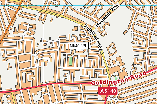 MK40 3BL map - OS VectorMap District (Ordnance Survey) MK40 3BL map - OS VectorMap District (Ordnance Survey)