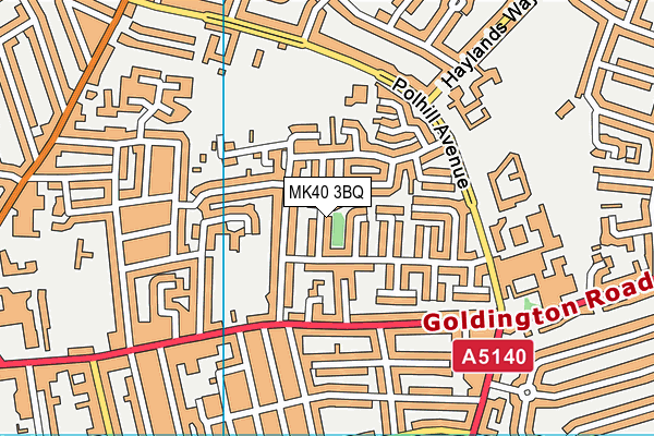 MK40 3BQ map - OS VectorMap District (Ordnance Survey) MK40 3BQ map - OS VectorMap District (Ordnance Survey)