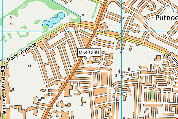 MK40 3BU map - OS VectorMap District (Ordnance Survey) MK40 3BU map - OS VectorMap District (Ordnance Survey)