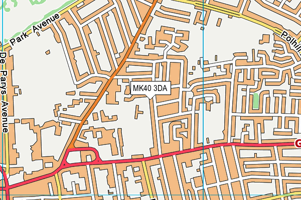 MK40 3DA map - OS VectorMap District (Ordnance Survey) MK40 3DA map - OS VectorMap District (Ordnance Survey)