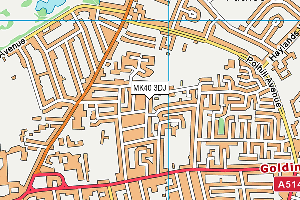 MK40 3DJ map - OS VectorMap District (Ordnance Survey) MK40 3DJ map - OS VectorMap District (Ordnance Survey)