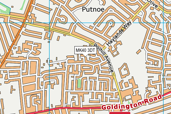 MK40 3DT map - OS VectorMap District (Ordnance Survey) MK40 3DT map - OS VectorMap District (Ordnance Survey)