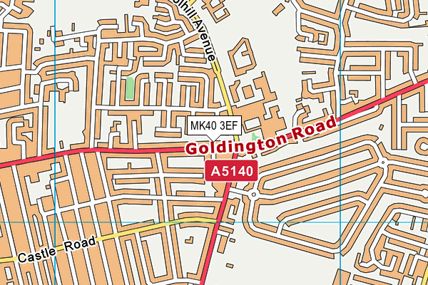 MK40 3EF map - OS VectorMap District (Ordnance Survey)