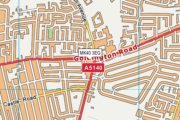 MK40 3EG map - OS VectorMap District (Ordnance Survey) MK40 3EG map - OS VectorMap District (Ordnance Survey)