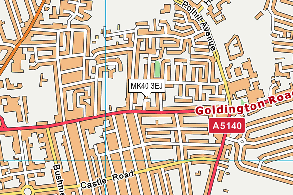MK40 3EJ map - OS VectorMap District (Ordnance Survey) MK40 3EJ map - OS VectorMap District (Ordnance Survey)