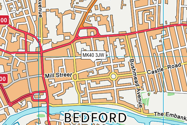 MK40 3JW map - OS VectorMap District (Ordnance Survey) MK40 3JW map - OS VectorMap District (Ordnance Survey)