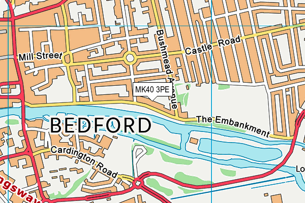 MK40 3PE map - OS VectorMap District (Ordnance Survey) MK40 3PE map - OS VectorMap District (Ordnance Survey)