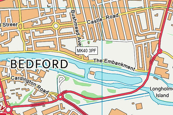 MK40 3PF map - OS VectorMap District (Ordnance Survey)