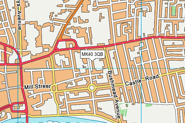 MK40 3QB map - OS VectorMap District (Ordnance Survey) MK40 3QB map - OS VectorMap District (Ordnance Survey)