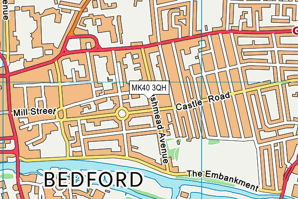 MK40 3QH map - OS VectorMap District (Ordnance Survey) MK40 3QH map - OS VectorMap District (Ordnance Survey)