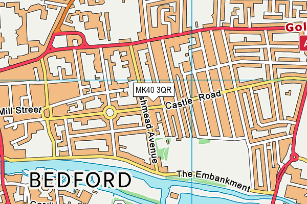 MK40 3QR map - OS VectorMap District (Ordnance Survey) MK40 3QR map - OS VectorMap District (Ordnance Survey)