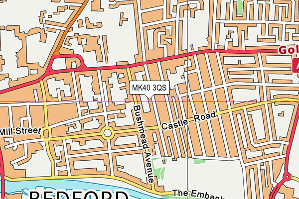 MK40 3QS map - OS VectorMap District (Ordnance Survey) MK40 3QS map - OS VectorMap District (Ordnance Survey)