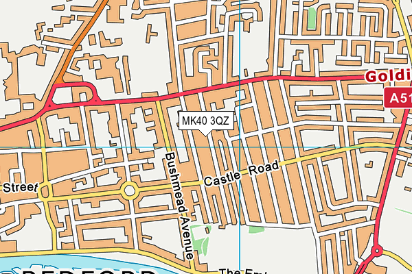 MK40 3QZ map - OS VectorMap District (Ordnance Survey) MK40 3QZ map - OS VectorMap District (Ordnance Survey)