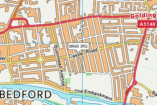 MK40 3RG map - OS VectorMap District (Ordnance Survey) MK40 3RG map - OS VectorMap District (Ordnance Survey)