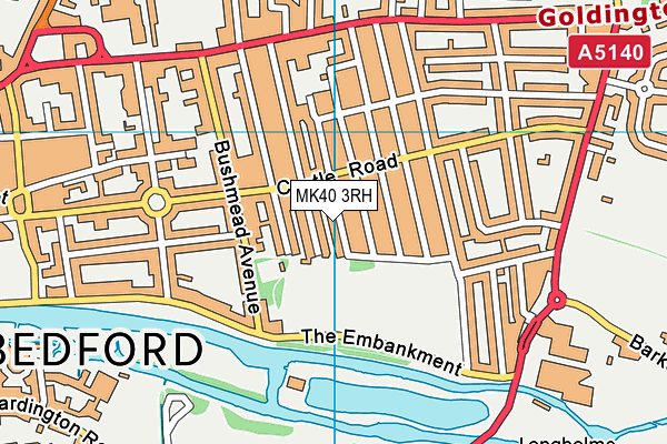 MK40 3RH map - OS VectorMap District (Ordnance Survey) MK40 3RH map - OS VectorMap District (Ordnance Survey)