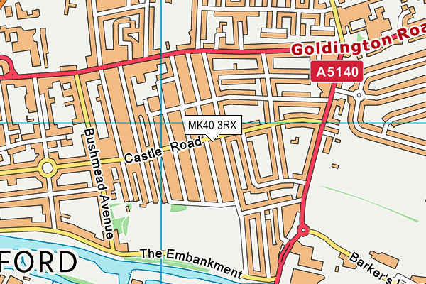 MK40 3RX map - OS VectorMap District (Ordnance Survey) MK40 3RX map - OS VectorMap District (Ordnance Survey)
